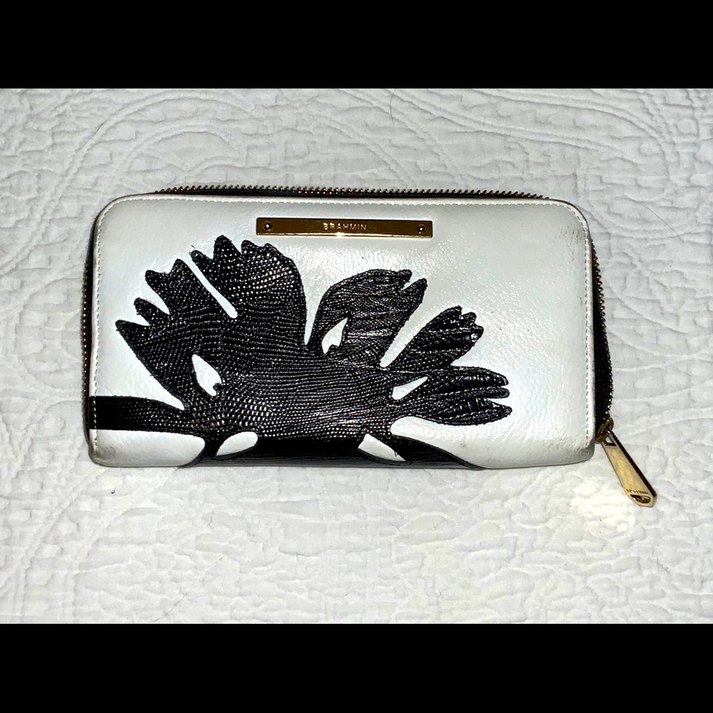 Brahmin Black and White Wallet